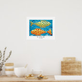 Zwei Spotty Fish Underwater Sea Life Malerei Poster (Küche)