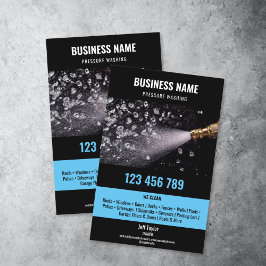 Zwei Sprachen Druck waschen Power Waschabdeckung Flyer