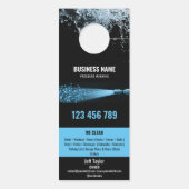 Zwei Sprachen Druck waschen Power Waschabdeckung Türanhänger (Rückseite)