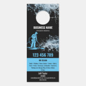 Zwei Sprachen Druck waschen Power Waschabdeckung Türanhänger (Rückseite)