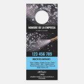 Zwei Sprachen Druck waschen Power Waschabdeckung Türanhänger (Vorderseite)