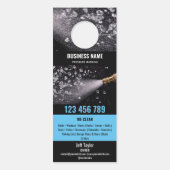 Zwei Sprachen Druck waschen Power Waschabdeckung Türanhänger (Rückseite)