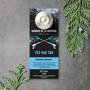 Zwei Sprachen Druck waschen Power Waschabdeckung Türanhänger