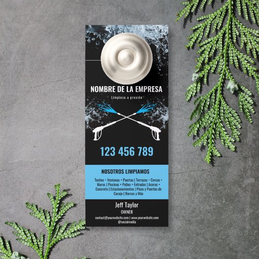 Zwei Sprachen Druck waschen Power Waschabdeckung Türanhänger