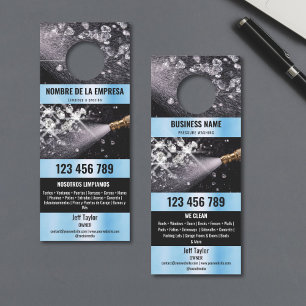 Zwei Sprachen Druck waschen Power Waschabdeckung Türanhänger