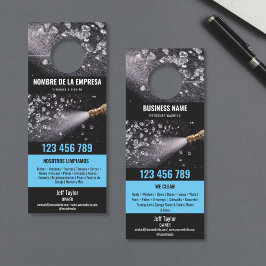 Zwei Sprachen Druck waschen Power Waschabdeckung Türanhänger