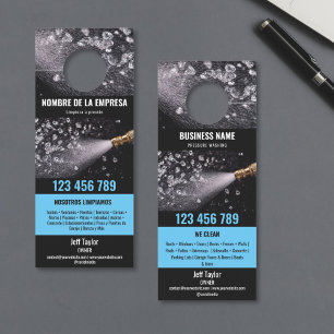 Zwei Sprachen Druck waschen Power Waschabdeckung Türanhänger