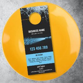 Zwei Sprachen Druck waschen Power Waschabdeckung Türanhänger