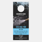 Zwei Sprachen Druck waschen Power Waschabdeckung Türanhänger (Rückseite)