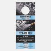 Zwei Sprachen Druck waschen Power Waschabdeckung Türanhänger (Rückseite)