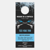 Zwei Sprachen Druck waschen Power Waschabdeckung Türanhänger (Vorderseite)