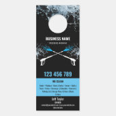 Zwei Sprachen Druck waschen Power Waschabdeckung Türanhänger (Rückseite)