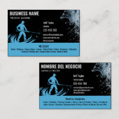 Zwei Sprachen Druck waschen Power Waschabdeckung Visitenkarte (Vorne/Hinten)