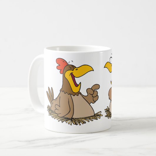 Zwei sprechende Hühner Coffee Tasse (Vorderseite Links)