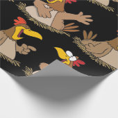 Zwei Sprichhühner Geschenkpapier (Ecke)