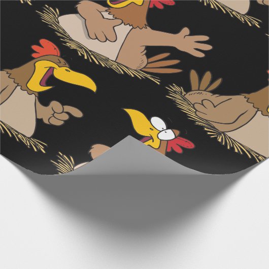 Zwei Sprichhühner Geschenkpapier (Ecke)