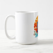 Zwei springende Cartoon-Delfine Kaffeetasse (Links)