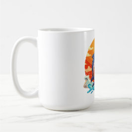 Zwei springende Cartoon-Delfine Kaffeetasse