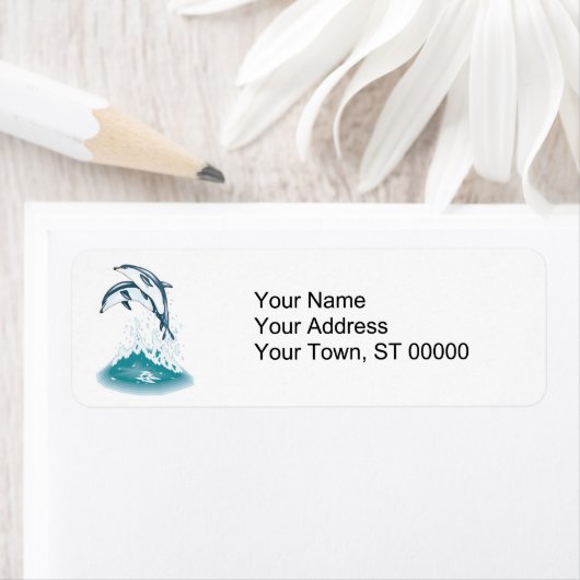 zwei springende Delphine (Insitu)