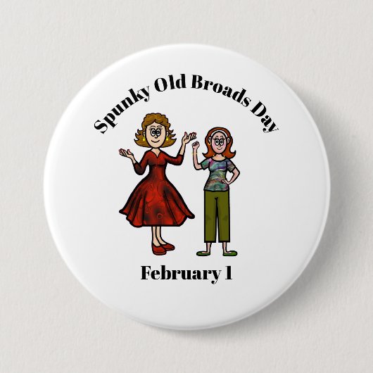 Zwei Spunky Old Broads Button (Vorderseite)