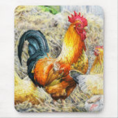 Zwei Stallroster Mousepad (Vorne)