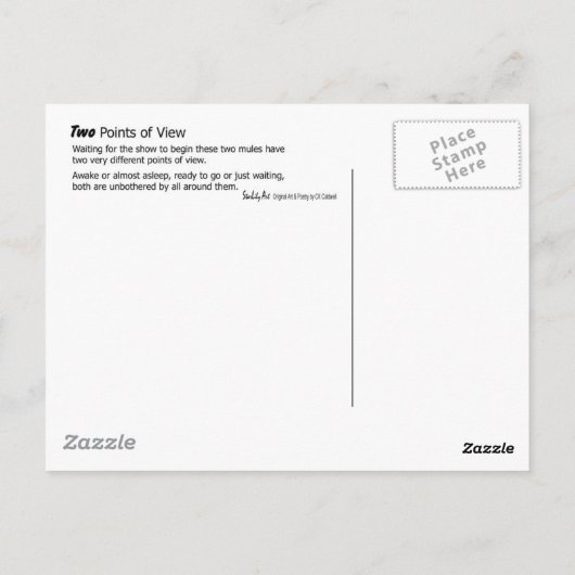 Zwei Standpunkte Postkarte (Rückseite)