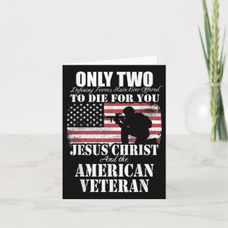 Zwei starben für euch Jesus und der amerikanische  Karte