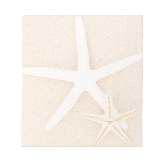 Zwei Starfish am Strand Notizblock (Vorderseite)