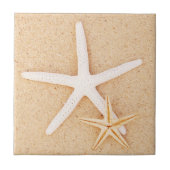 Zwei Starfish auf einem Strand Fliese (Vorderseite)
