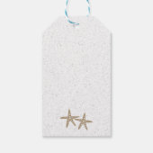 Zwei Starfish Beach Brautparty Hochzeitsmarken Geschenkanhänger (Rückseite)