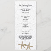 Zwei Starfish Beach Brautparty Hochzeitsprogramme Programm (Rückseite)