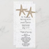 Zwei Starfish Beach Brautparty Hochzeitsprogramme Programm (Vorne/Hinten)