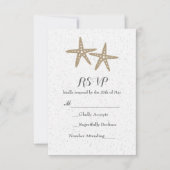 Zwei Starfish Beach Brautparty Wedding RSVP Card (Vorderseite)