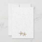 Zwei Starfish Beach Brautparty Wedding RSVP Card (Rückseite)