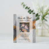 Zwei Starfish im Sand, Hochzeit am Strand Save The Date (Stehend Vorderseite)