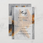 Zwei Starfish in Sand, Beach Wedding Sm UAWG Reput RSVP Karte (Vorne/Hinten)