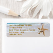 Zwei Starfish Ocean Beach Rücksendeadressen-Aufkle (Insitu)