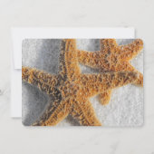 Zwei Starfish Sandstrände, Strand Save the Date Einladung (Rückseite)