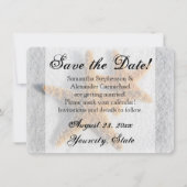 Zwei Starfish Sandstrände, Strand Save the Date Einladung (Vorderseite)