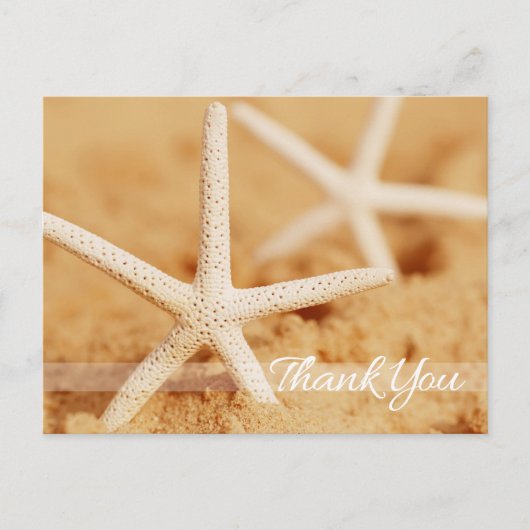 Zwei Starfish Vielen Dank Postcard Postkarte (Vorderseite)