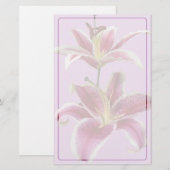 Zwei Stargazer-Lilien-Briefpapier Briefpapier (Vorne/Hinten)