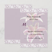 Zwei Stargazer Lilies Hochzeit Einladung (Vorne/Hinten)