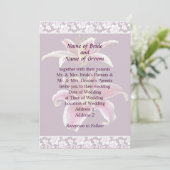 Zwei Stargazer Lilies Wedding Invitation Set Einladung (Stehend Vorderseite)
