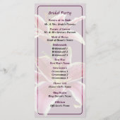 Zwei Stargazer Lilies Wedding Programme (Rückseite)