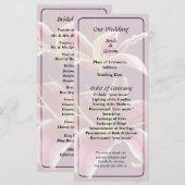 Zwei Stargazer Lilies Wedding Programme (Vorne/Hinten)
