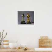 zwei Statuen von Männern, die Ziegen tragen, Poster (Küche)