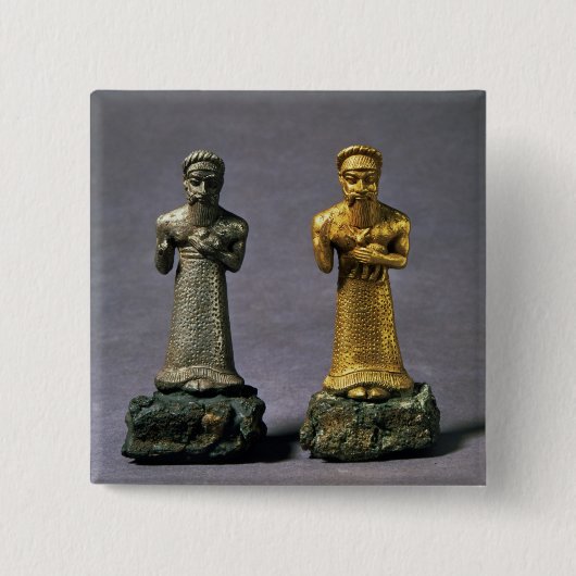 Zwei Statuetten der Männer, die Angebote der Button (Vorderseite)