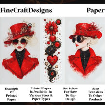 Zwei Steamphaninnen in Red CH4-Scrapbook Paper