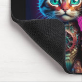 Zwei Steampunk-Kätzchen posieren Mousepad (Ecke)