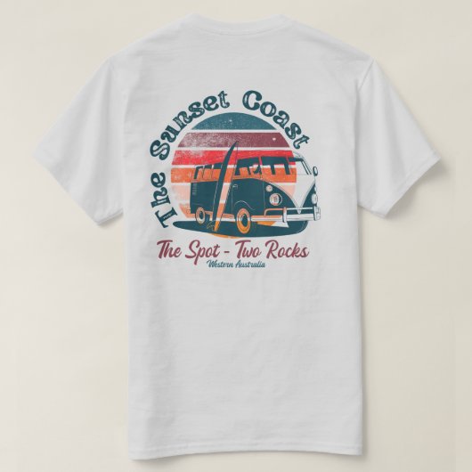 Zwei Steine am Surfstrand T-Shirt (Design Rückseite)